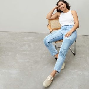 The Curvy 90s Cheeky Jean 23 regular Patched Blue